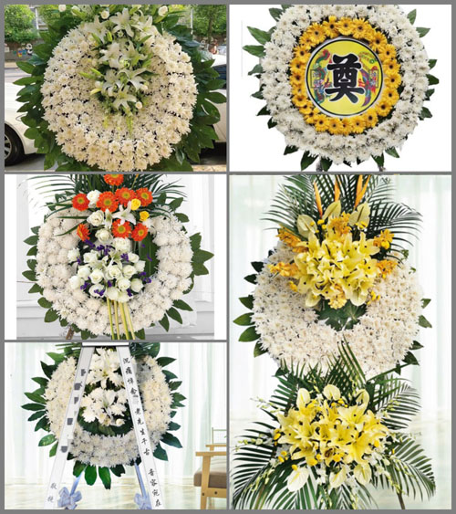 河南南阳镇平县侯集镇大赵营村花圈速递
